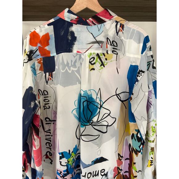 Marella Paul Graphic-print Shirt in Silk 10 - Picture 7 of 9